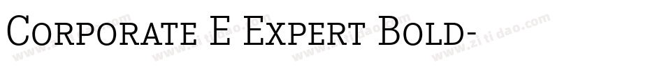 Corporate E Expert Bold字体转换